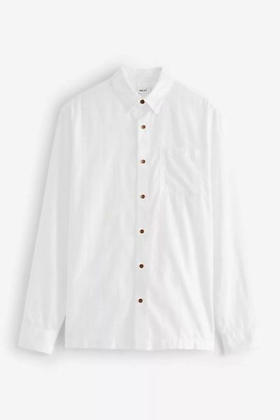 Next Langarmhemd Strukturiertes Hemd mit langen Ärmeln (1-tlg) günstig online kaufen