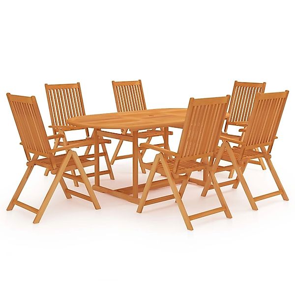 7-tlg. Garten-essgruppe Massivholz Teak günstig online kaufen