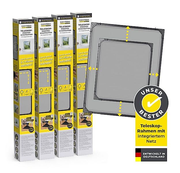 EASYmaxx Insektenschutz-Fensterrahmen ausziehbares Teleskop-Insektenschutzg günstig online kaufen