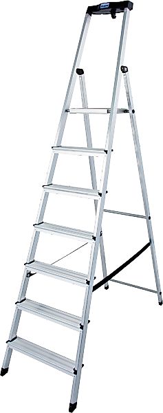 KRAUSE Stehleiter "Safety" Aluminium, 1x7 Stufen, Arbeitshöhe ca. 350 cm günstig online kaufen