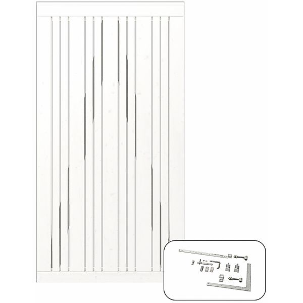 EinzeltorTangent Nadelholz Weiß 95 cm x 180 cm günstig online kaufen