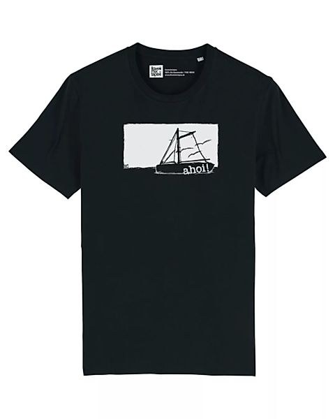 Herren T-shirt Mit Schiff Ahoi Aus 100% Biobaumwolle günstig online kaufen