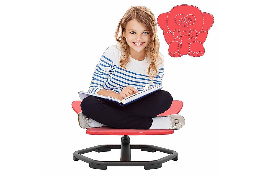 COSTWAY Drehstuhl, Kinderstuhl mit Rutschfester Metallbasis, ab 3 Jahre günstig online kaufen