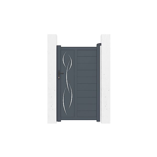 Casanoov Gartentür Aus Aluminium 1M Life H 180Cm Grau günstig online kaufen