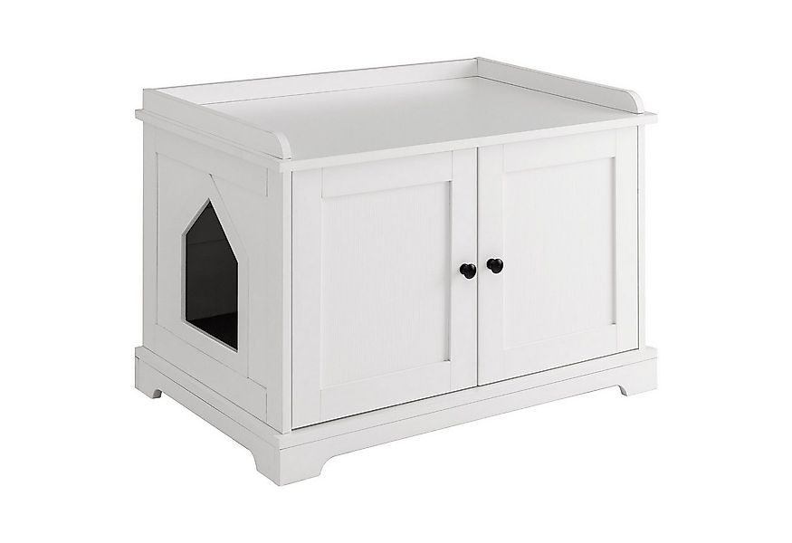 COSTWAY Tierhaus 2 in 1 Katzenhaus Katzenschrank, mit Kratzbrett günstig online kaufen