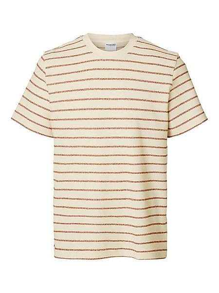 SELECTED HOMME Poloshirt SLHDJANGO STRIPE SS O-NECK TEE günstig online kaufen