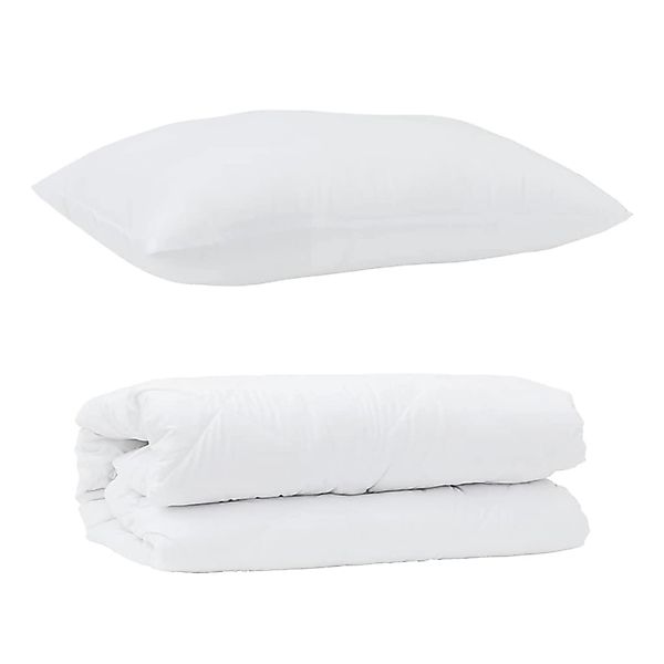 vidaXL Bettdecken Set mit Kissen 2-Tlg Weiß Mikrofaser 3376859 günstig online kaufen