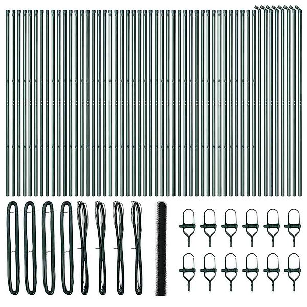 vidaXL Zaunpfosten Grün 100 x 1,5 m 36 mm Maschenweite Stahl und PVC 335275 günstig online kaufen