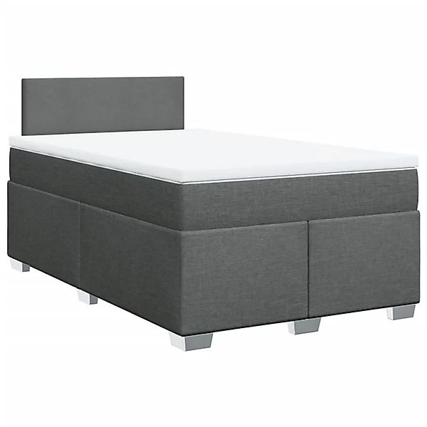 vidaXL Boxspringbett mit Matratze Dunkelgrau 120x200 cm Stoff 3288149 günstig online kaufen