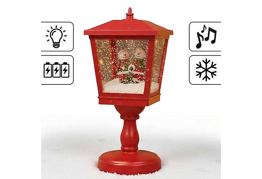 Sarcia.eu Weihnachtsfigur Rote Mini-Laterne Weihnachten mit Schneemännern, günstig online kaufen