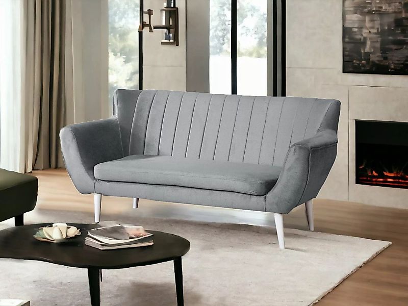 Compleo 2-Sitzer Sofa mit hohen Beinen, Velours-Sofa TULIO, Breite: 160, Ko günstig online kaufen