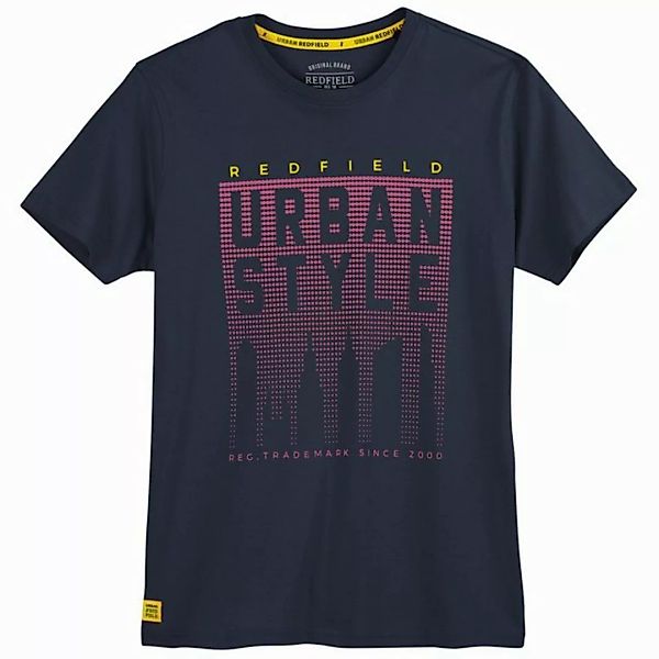 redfield Rundhalsshirt Redfield T-Shirt XXL dunkelblau Print Urban Style günstig online kaufen