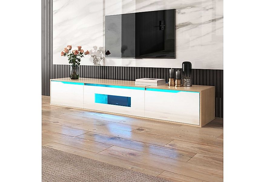 BlingBin TV-Schrank Hochglanz-TV-board Lowboard mit farbwechselnder LED-Bel günstig online kaufen