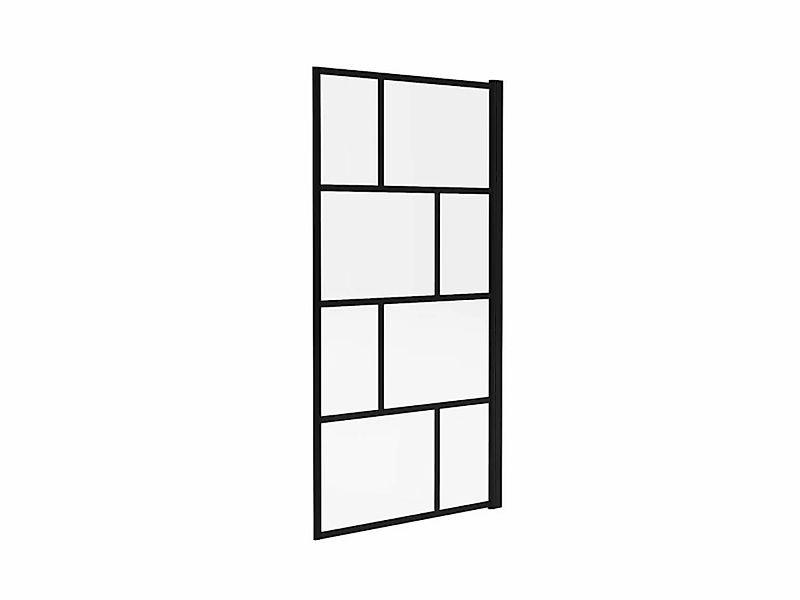 Duschtrennwand für die Badewanne - 80 x 140 cm - Glas - Schwarz matt - RIVA günstig online kaufen