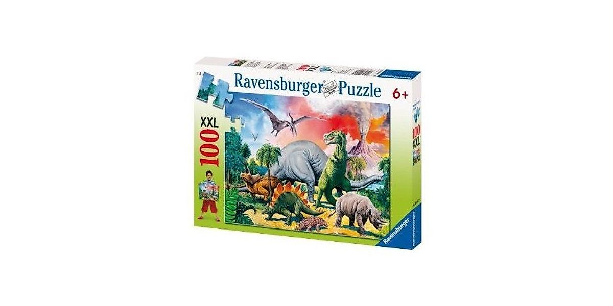 Ravensburger Puzzle Kinderpuzzle 100 XXL Teile - Unter Dinosauriern, Puzzle günstig online kaufen