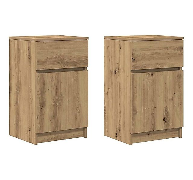 vidaXL Nachttisch Nachttische 2 Stk. Artisan-Eiche 39x35x65 cm Holzwerkstof günstig online kaufen