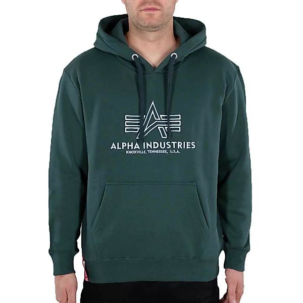 Alpha Industries Basic Embroidery Pullover XS Navy Green günstig online kaufen