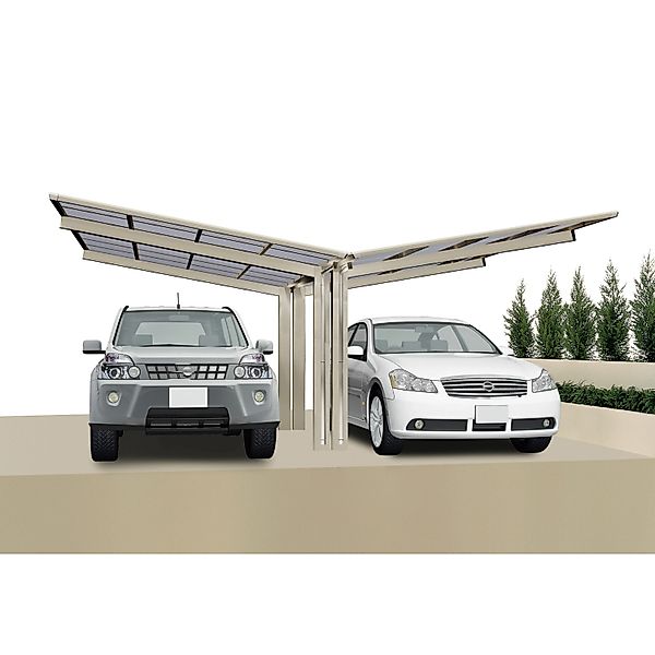 Ximax Carport Linea-80 Y-Ausführung Edelstahl-Look günstig online kaufen