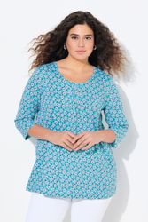 Ulla Popken T-Shirt T-Shirt Blüten A-Linie günstig online kaufen