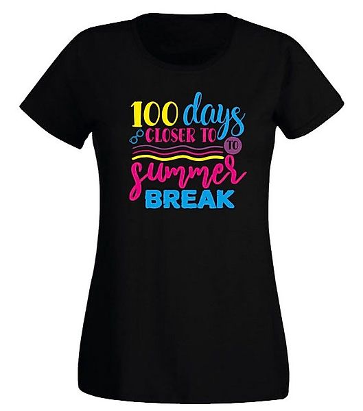 G-graphics T-Shirt Damen T-Shirt - 100 days closer to Summerbreak Slim-fit- günstig online kaufen