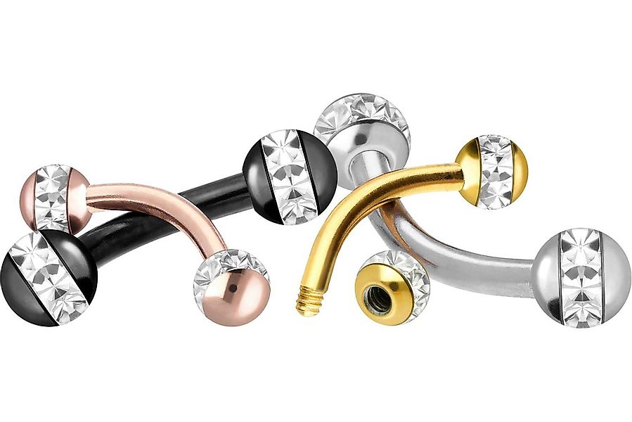 PIERCINGLINE Bauchnabelpiercing Chirurgenstahl Banane EPOXY-RING-KUGELN (Ba günstig online kaufen