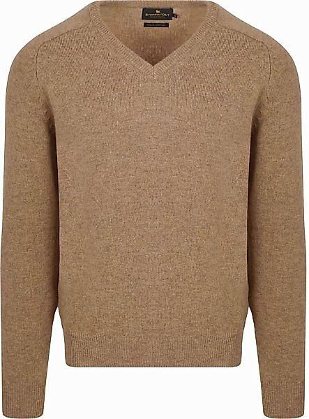 Steppin' Out Pullover V-Ausschnitt Lammwolle Camel - Größe S günstig online kaufen