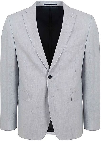 Suitable Blazer Leinen Streifen Hellblau - Größe 46 günstig online kaufen