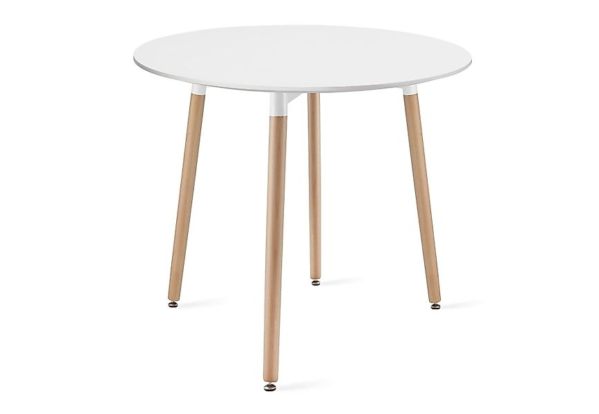 Home Collective Esstisch Runder weißer Esszimmertisch günstig online kaufen