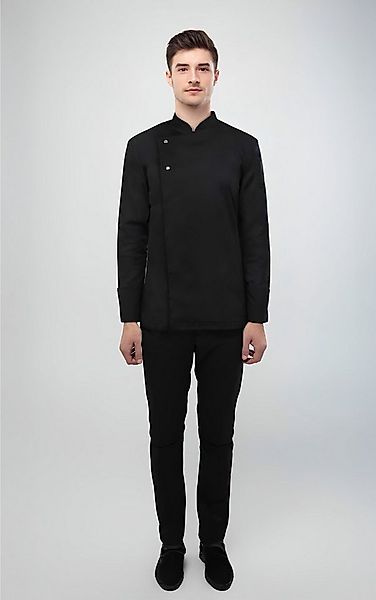 SENTYRZ Kochjacke Schwarze Berufsjacke in 5 Größen mit seitlichem Verschlus günstig online kaufen
