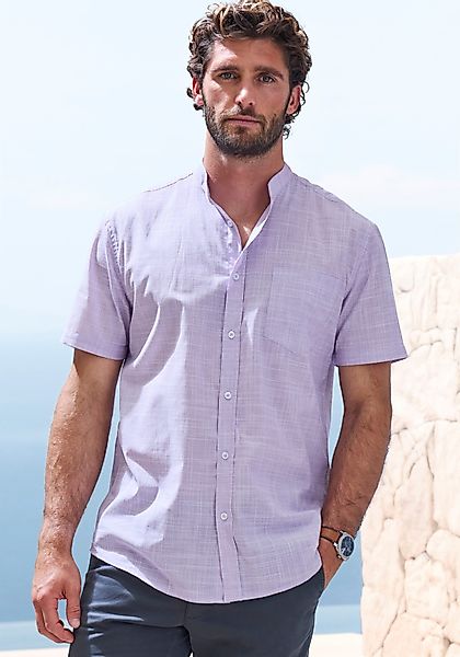 H.I.S Kurzarmhemd Regular Fit, Stehkragenhemd mit günstig online kaufen