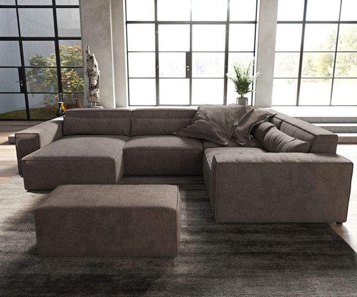 DELIFE Wohnlandschaft Sirpio, Mikrofaser Khakibraun 300x210 günstig online kaufen