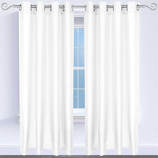 Arsvita Vorhang Alessia (2 St), Ösen, blickdicht, Microfaser, Dekoschal Ø4c günstig online kaufen