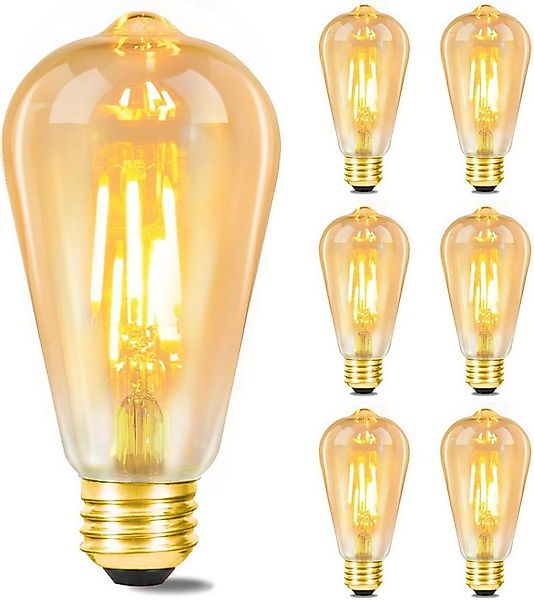 ZMH LED-Leuchtmittel LED Edison Glühbirne Vintage Glühlampe Dekorativ ST64 günstig online kaufen