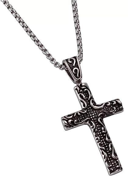 J.Jayz Kette mit Anhänger "Halskette Kreuz used look" günstig online kaufen