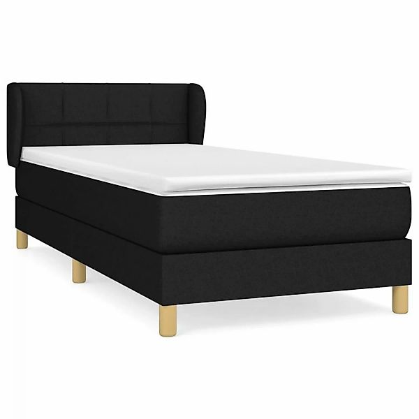 vidaXL Boxspringbett mit Matratze Schwarz 100x200 cm Stoff1372153 günstig online kaufen