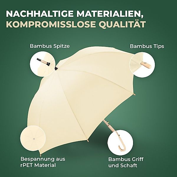 Langenberg Stockregenschirm LANGENBERG Stockschirm Sturmfest [Bambus], günstig online kaufen