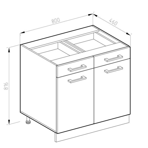 Vicco Unterschrank R-Line, Weiß Landhaus/Anthrazit, 80 günstig online kaufen