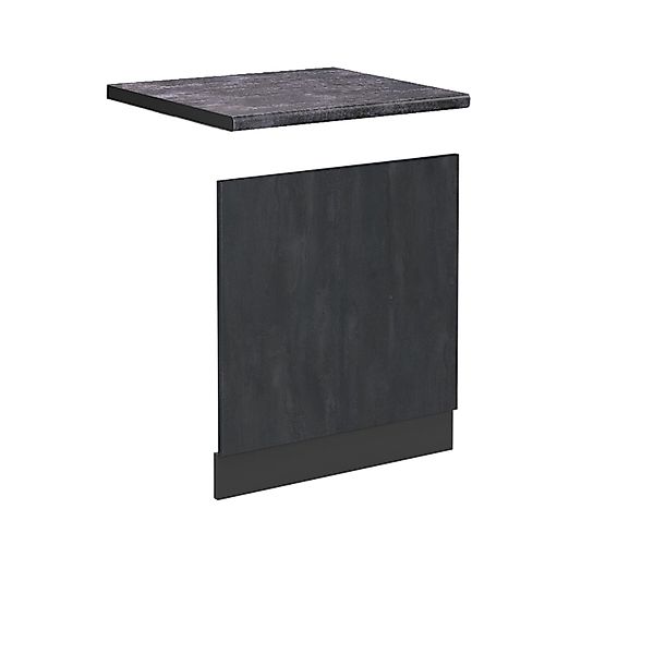 Vicco Frontblende R-Line Geschirrspüler Fronttür Schwarz Beton/Anthrazit 60 günstig online kaufen