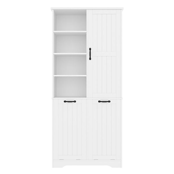 Badezimmerschrank mit doppeltem Wäschekorb, verstellbare Regale, viel Staur günstig online kaufen