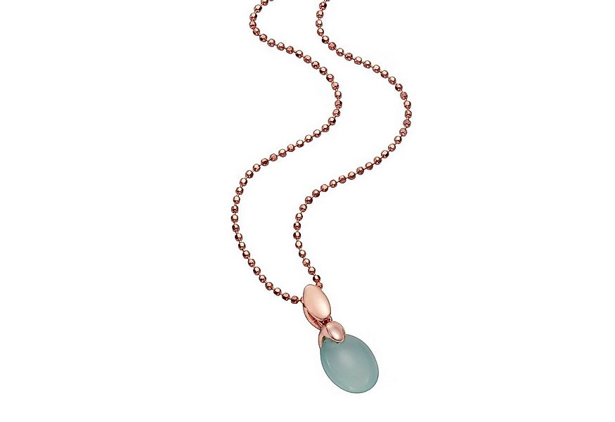 Jamelli Kette mit Anhänger 925 Silber rosé vergoldet Paraiba Chalcedon günstig online kaufen
