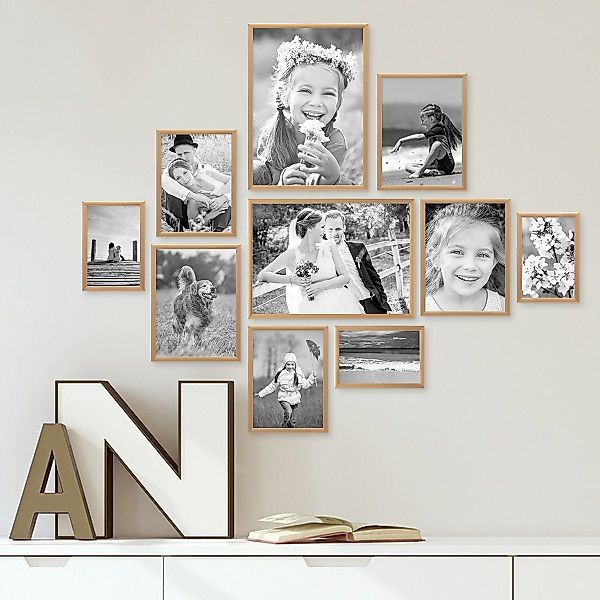 PHOTOLINI Bilderrahmen 10er Set Aluminium Modern günstig online kaufen