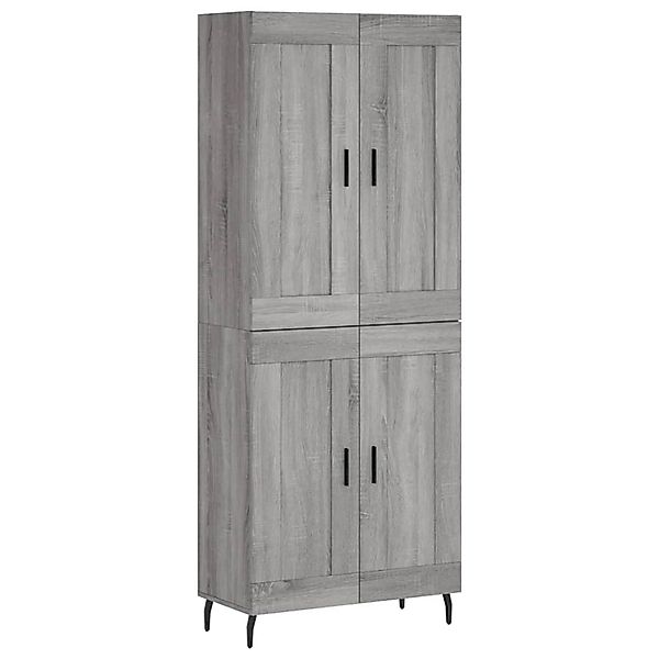 vidaXL Highboard Grau Sonoma 69,5x34x180 cm Holzwerkstoff 3199703 günstig online kaufen