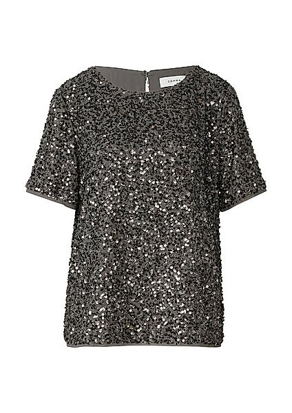 comma Blusentop Bluse GREY/BLACK günstig online kaufen