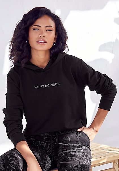LASCANA Hoodie, mit dezentem Frontdruck, Loungewear günstig online kaufen