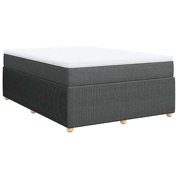 vidaXL Boxspringbett mit Matratze Dunkelgrau 140x200 cm Stoff 3285575 günstig online kaufen