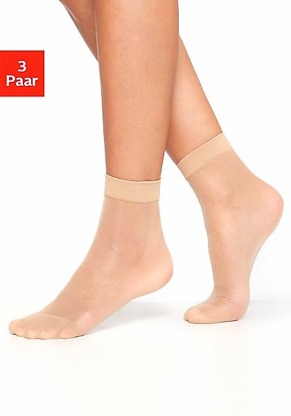 LASCANA Feinsöckchen 15 3 Stk. tlg. transparent günstig online kaufen