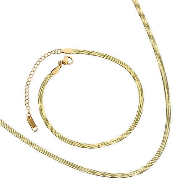 KARMA Schmuckset Halskette & Armband Gold günstig online kaufen