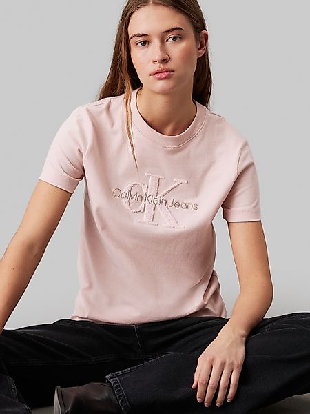 Calvin Klein Jeans T-Shirt "CHENILLE MONOLOGO REGULAR TEE", mit Logosticker günstig online kaufen