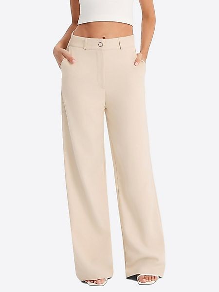 Imily Bela Anzughose Damen High-Waist Wide Leg Elegant Business Marlene-Hos günstig online kaufen