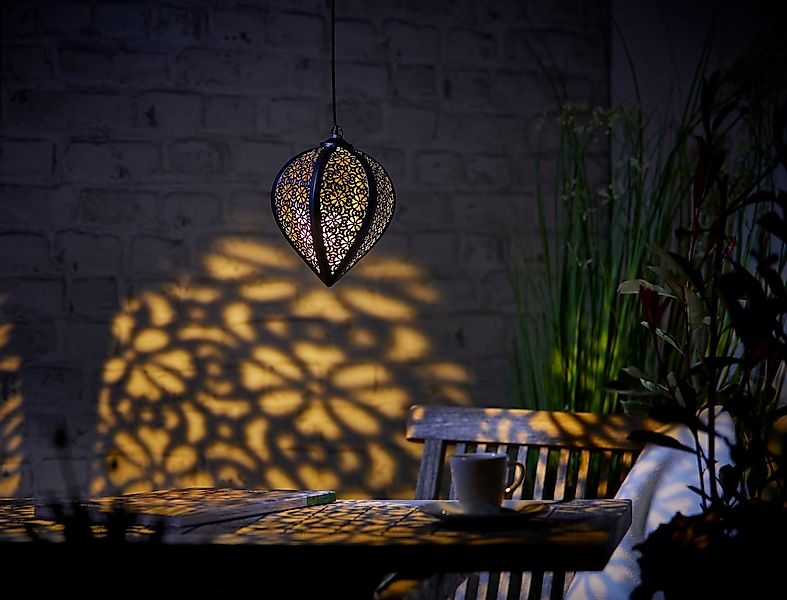 Northpoint LED Gartenleuchte LED Solar Metall Hängeleuchte LED Windlicht De günstig online kaufen